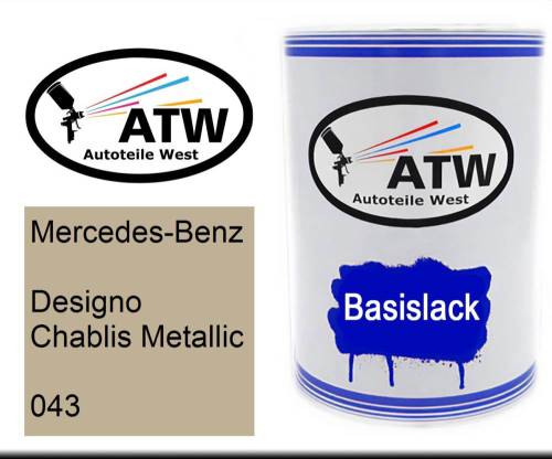 Mercedes-Benz, Designo Chablis Metallic, 043: 500ml Lackdose, von ATW Autoteile West.